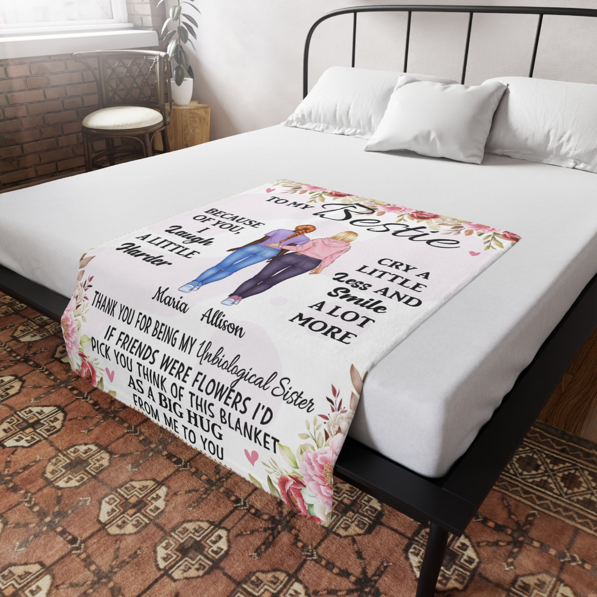 To My Bestie Personalized Blanket - Kim’s Signature Beauty & Accessories    