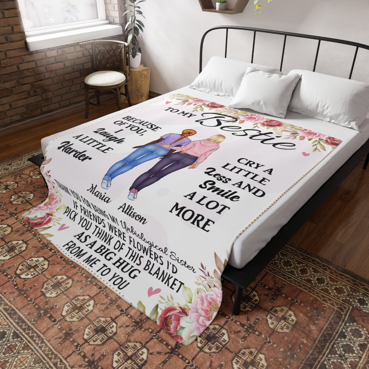 To My Bestie Personalized Blanket - Kim’s Signature Beauty & Accessories    