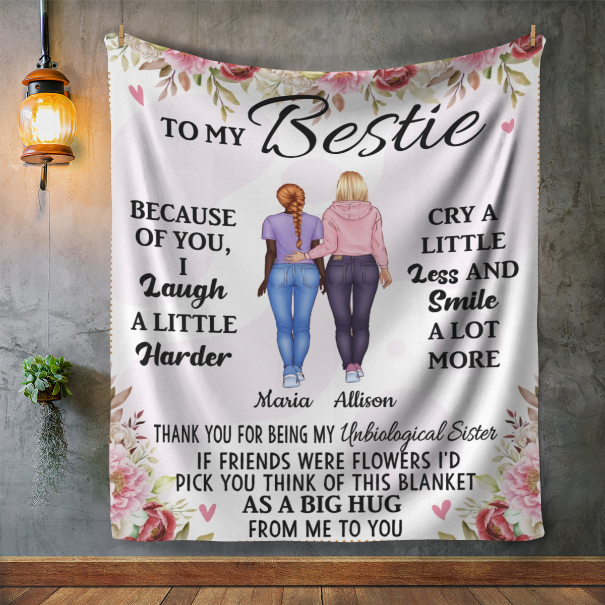 To My Bestie Personalized Blanket - Kim’s Signature Beauty & Accessories    