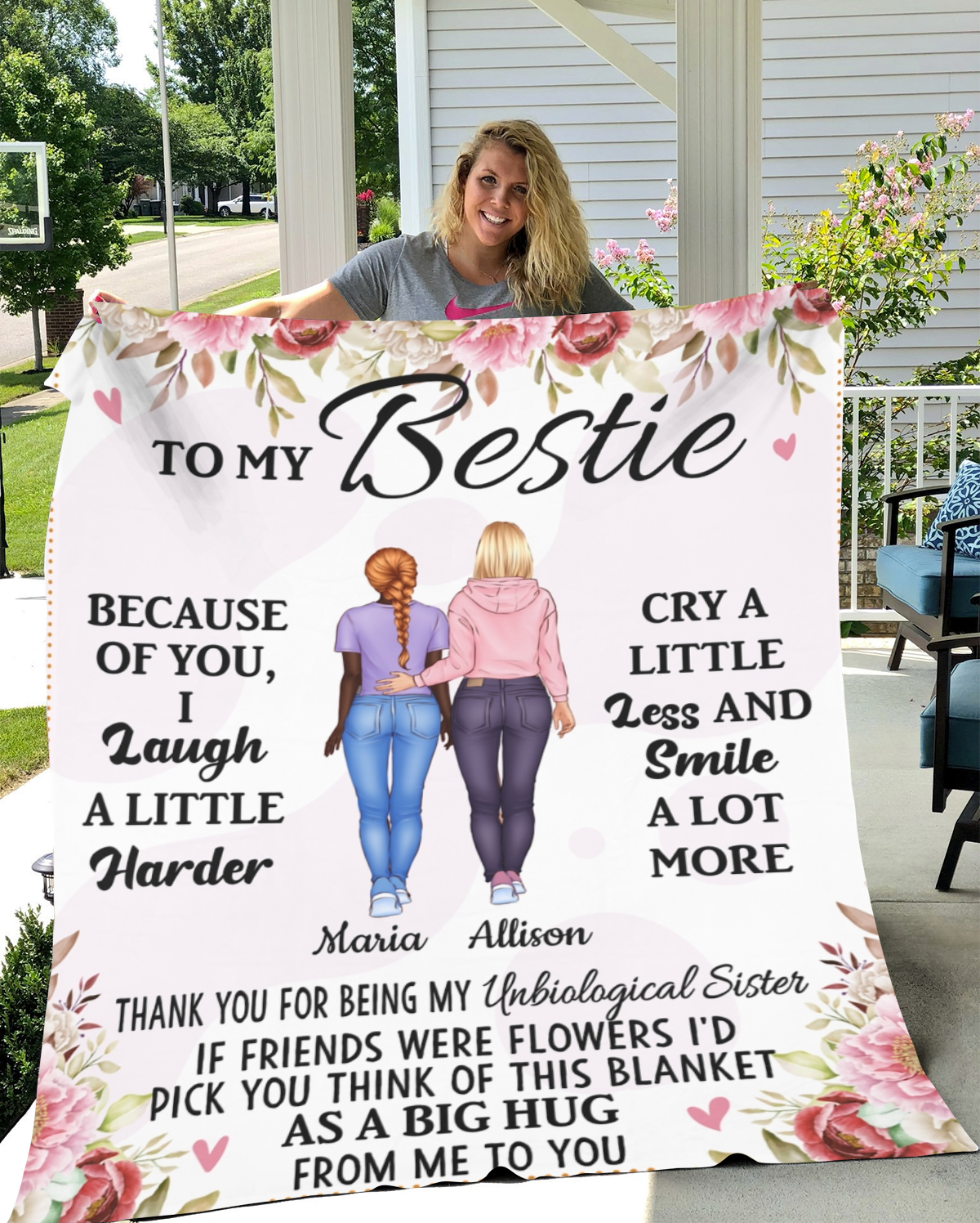 To My Bestie Personalized Blanket - Kim’s Signature Beauty & Accessories    