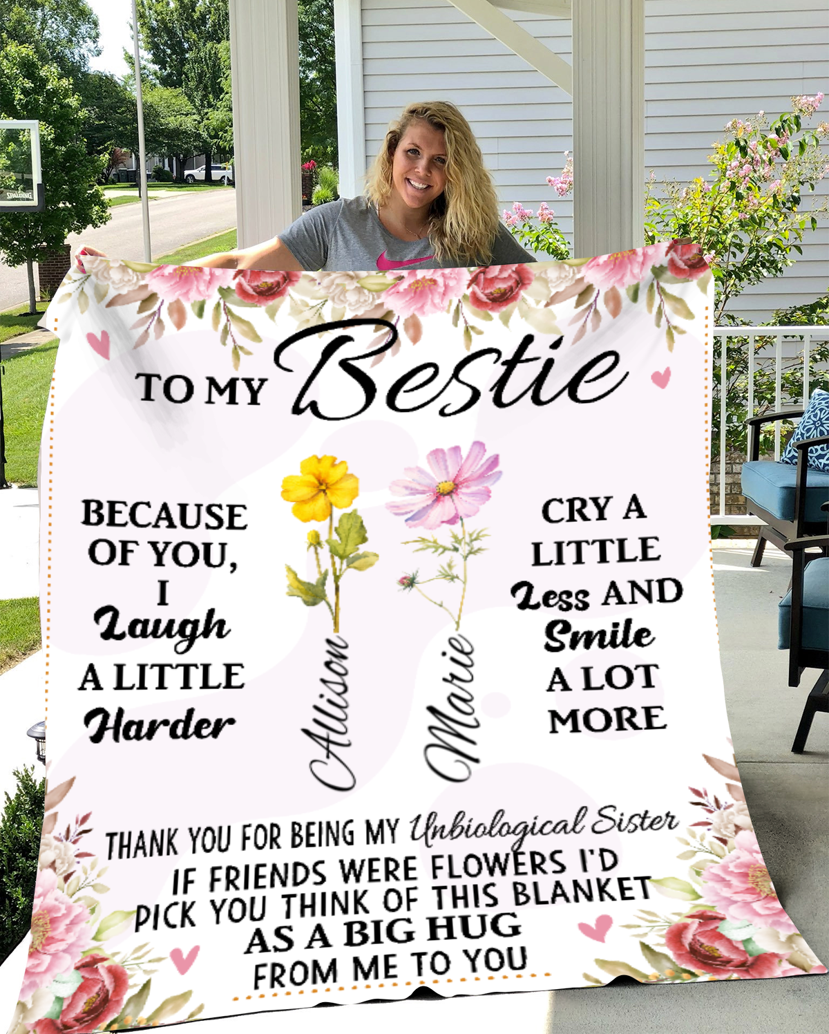 To My Bestie Personalized Fleece Blanket - Kim’s Signature Beauty & Accessories    