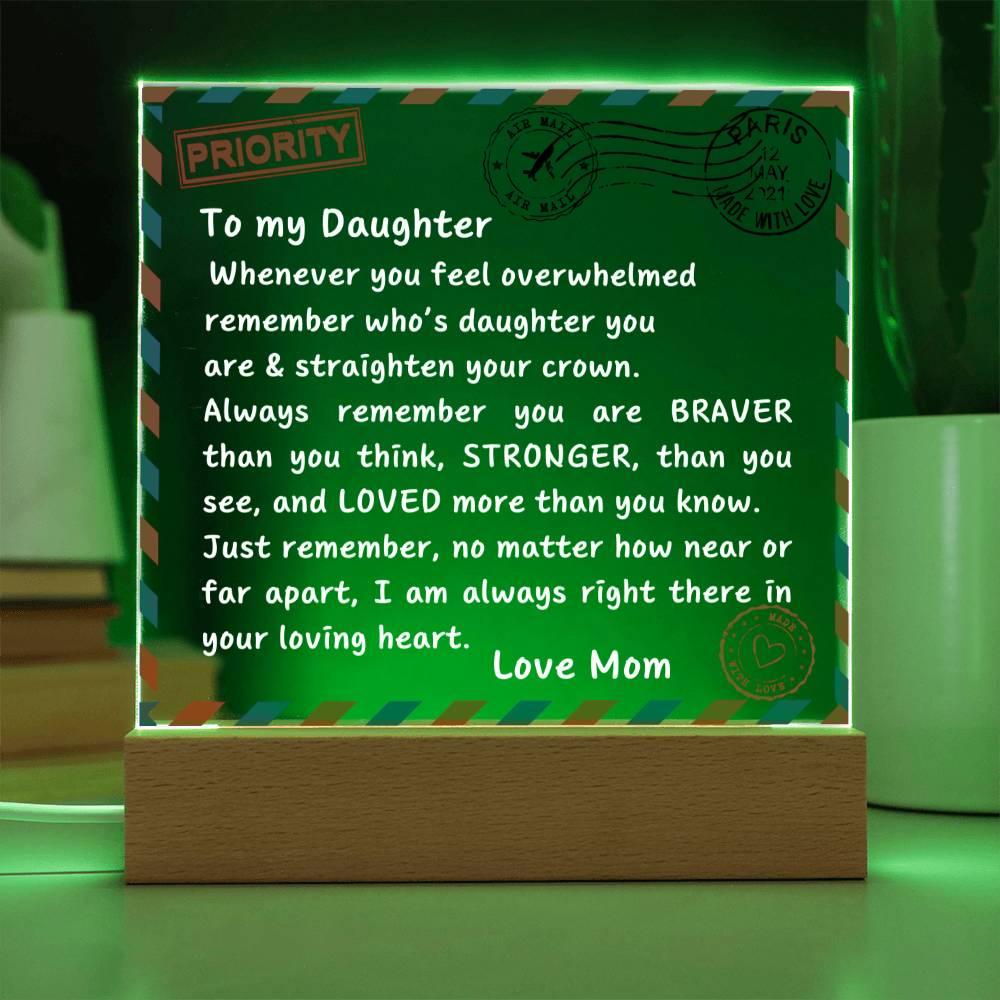 To My Daughter – Heartfelt Acrylic Letter from Mom - Kim’s Signature Beauty & Accessories    