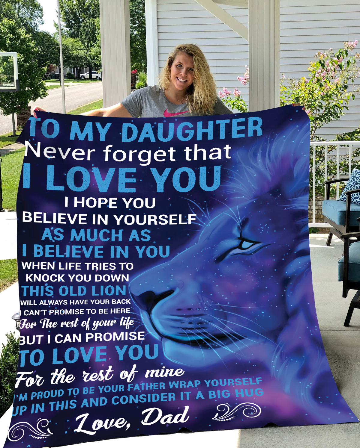 To My Daughter Lion Blanket (50X60) - Kim’s Signature Beauty & Accessories    