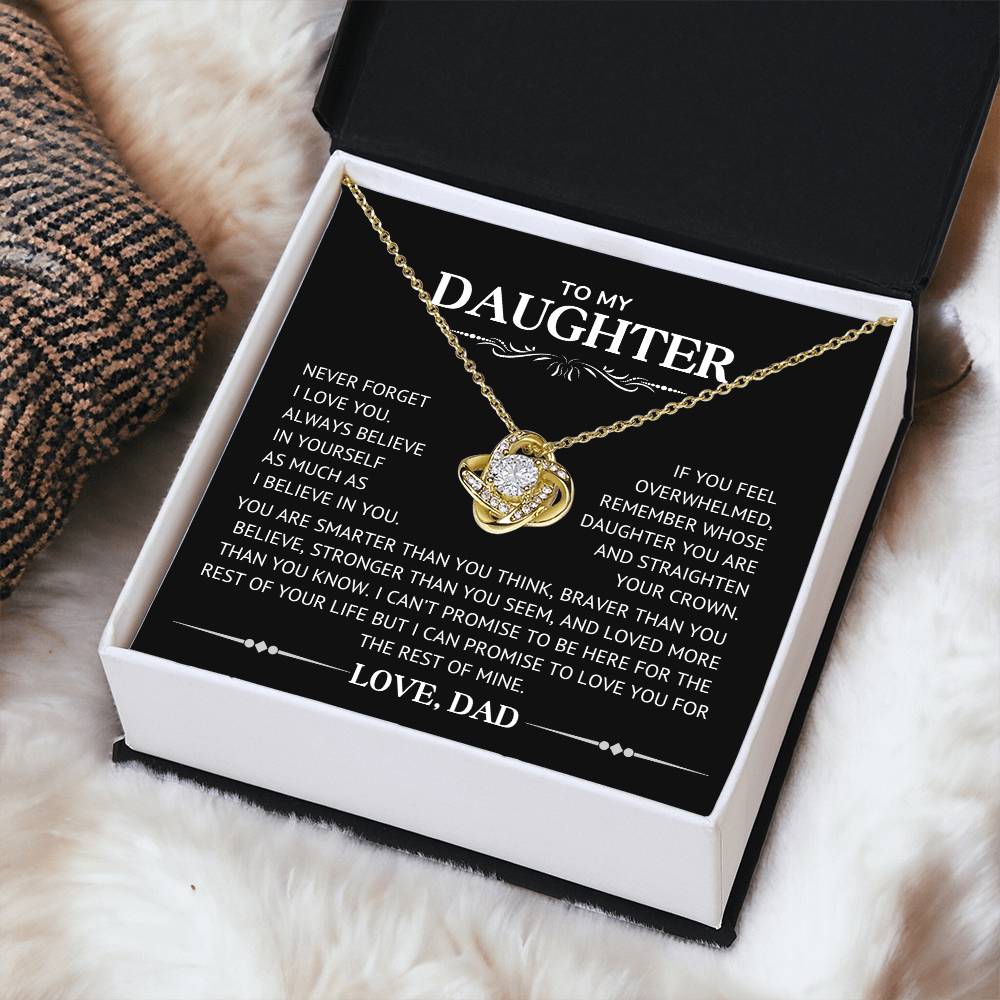 To My Daughter, Love Dad | Love Knot Necklace - Kim’s Signature Beauty & Accessories    