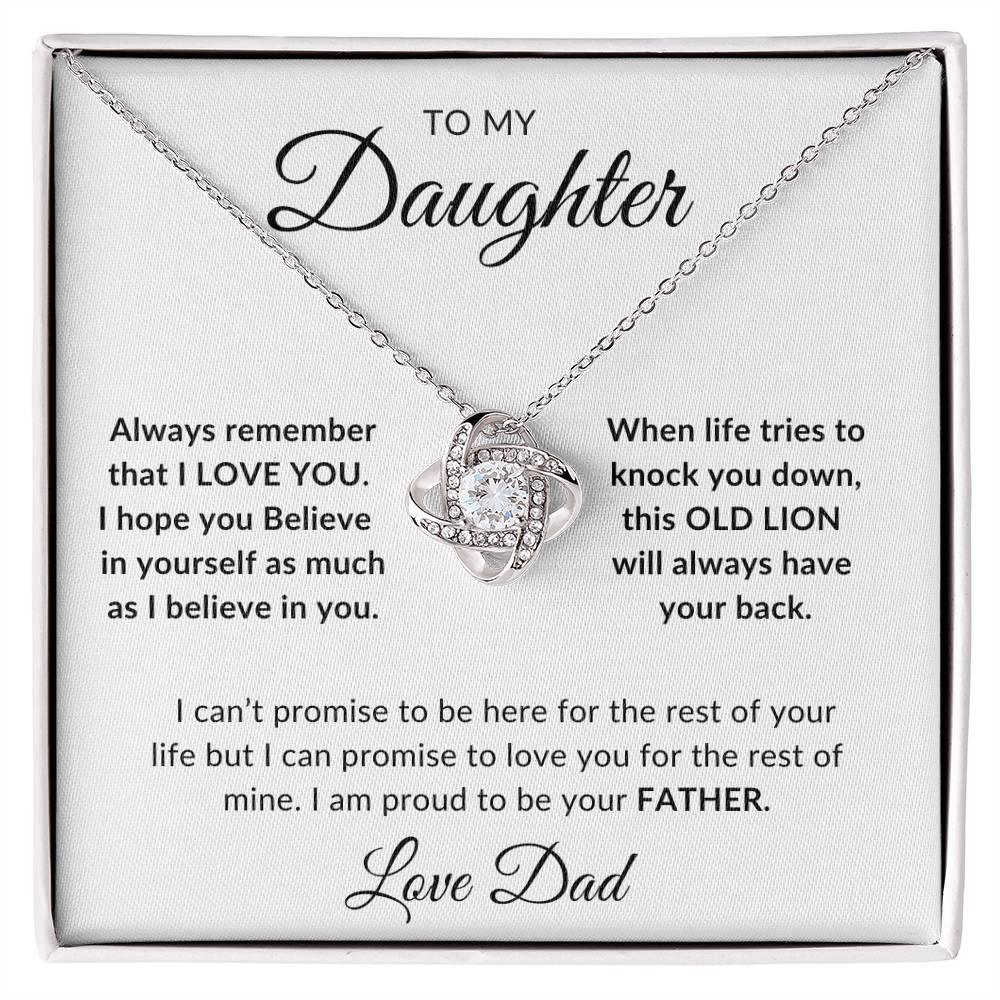 To My Daughter – Love Knot Necklace Gift from Dad - Kim’s Signature Beauty & Accessories    