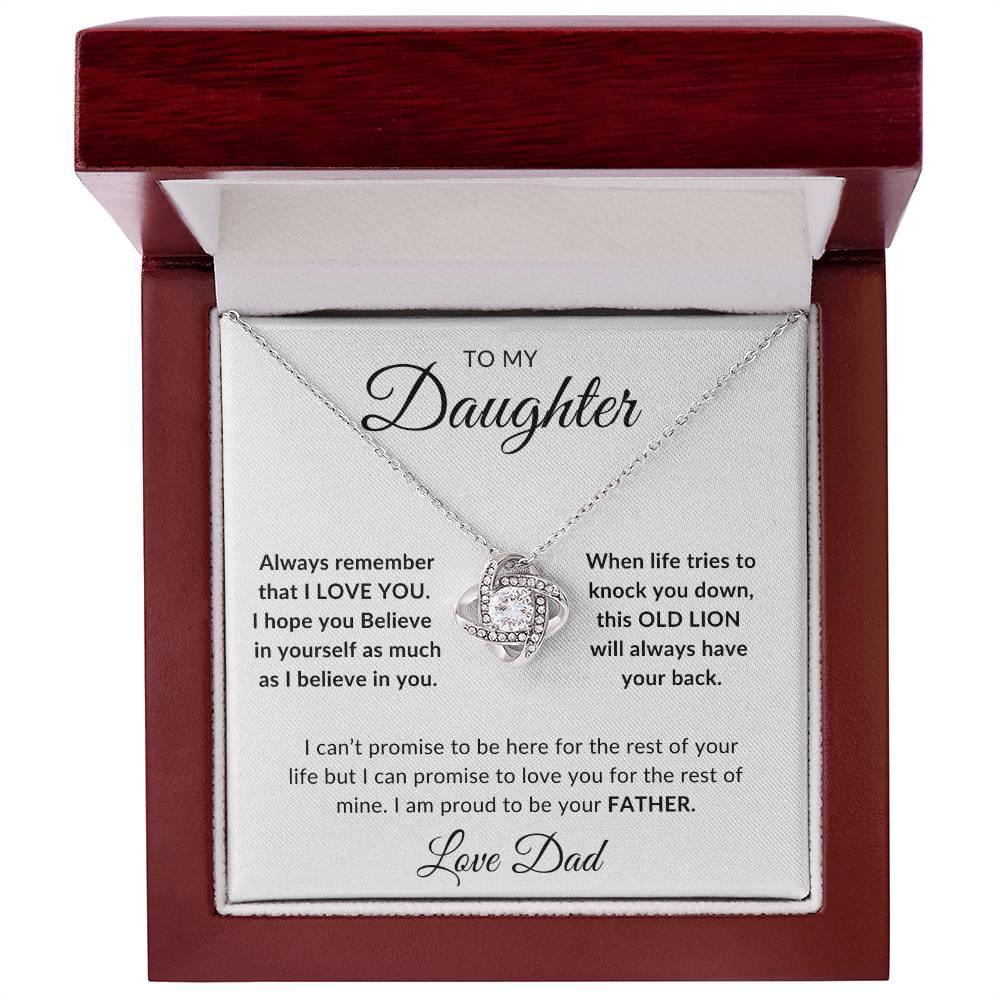 To My Daughter – Love Knot Necklace Gift from Dad - Kim’s Signature Beauty & Accessories    