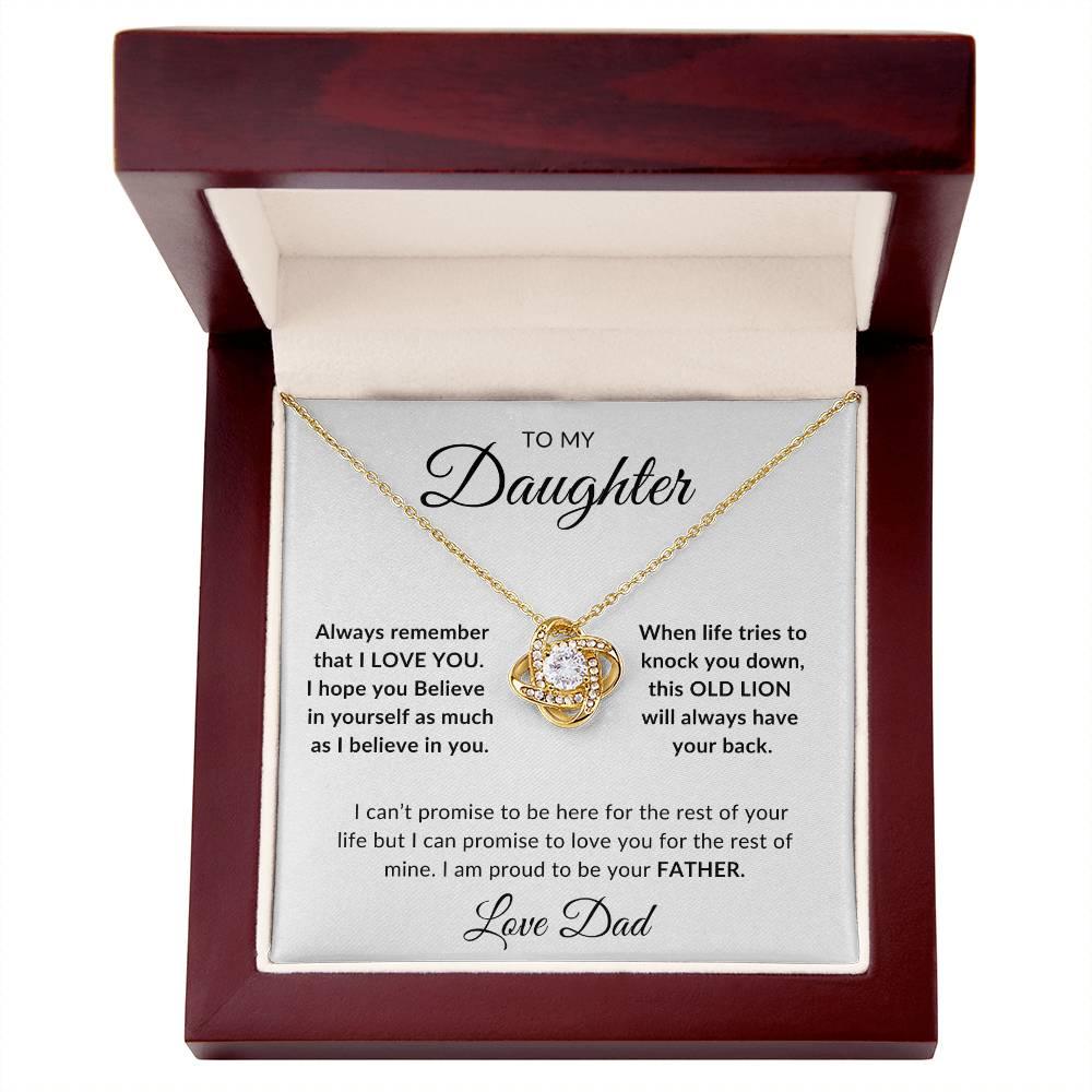 To My Daughter – Love Knot Necklace Gift from Dad - Kim’s Signature Beauty & Accessories    