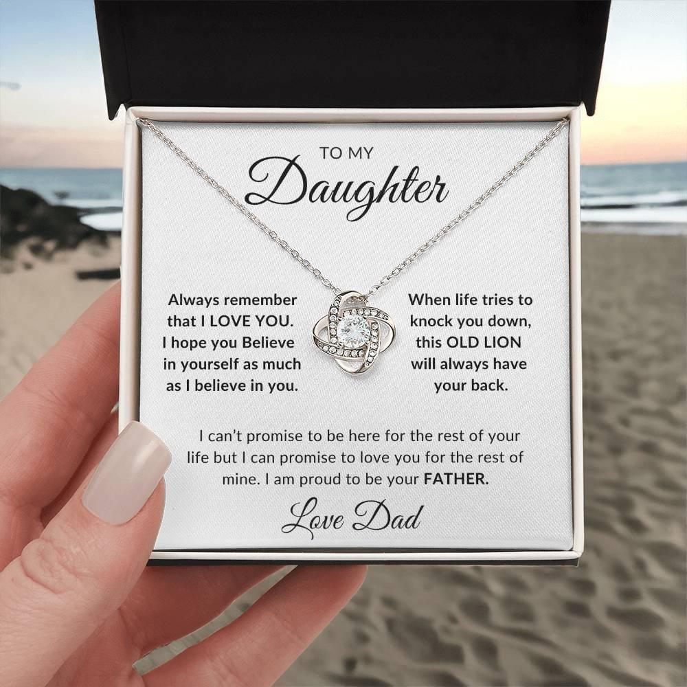 To My Daughter – Love Knot Necklace Gift from Dad - Kim’s Signature Beauty & Accessories    