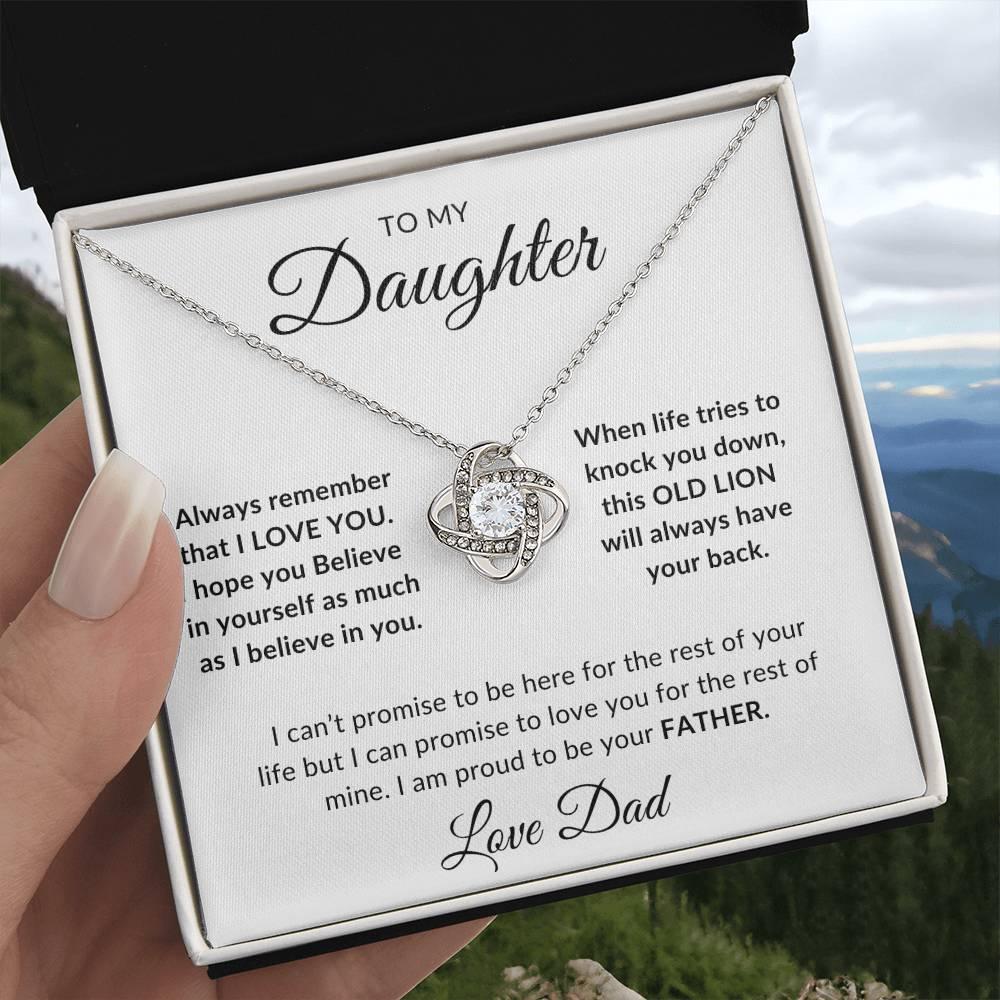 To My Daughter – Love Knot Necklace Gift from Dad - Kim’s Signature Beauty & Accessories    