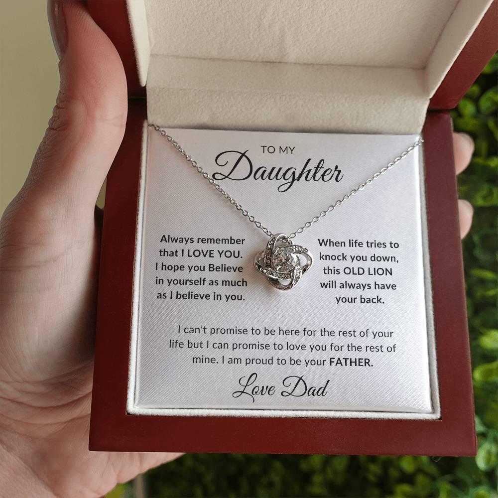 To My Daughter – Love Knot Necklace Gift from Dad - Kim’s Signature Beauty & Accessories    