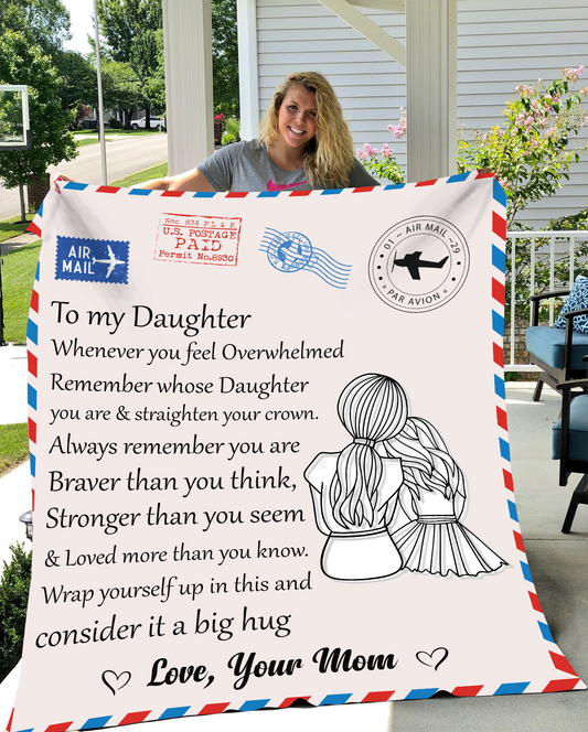 To My Daughter Postage Envelope Blanket - Kim’s Signature Beauty & Accessories    