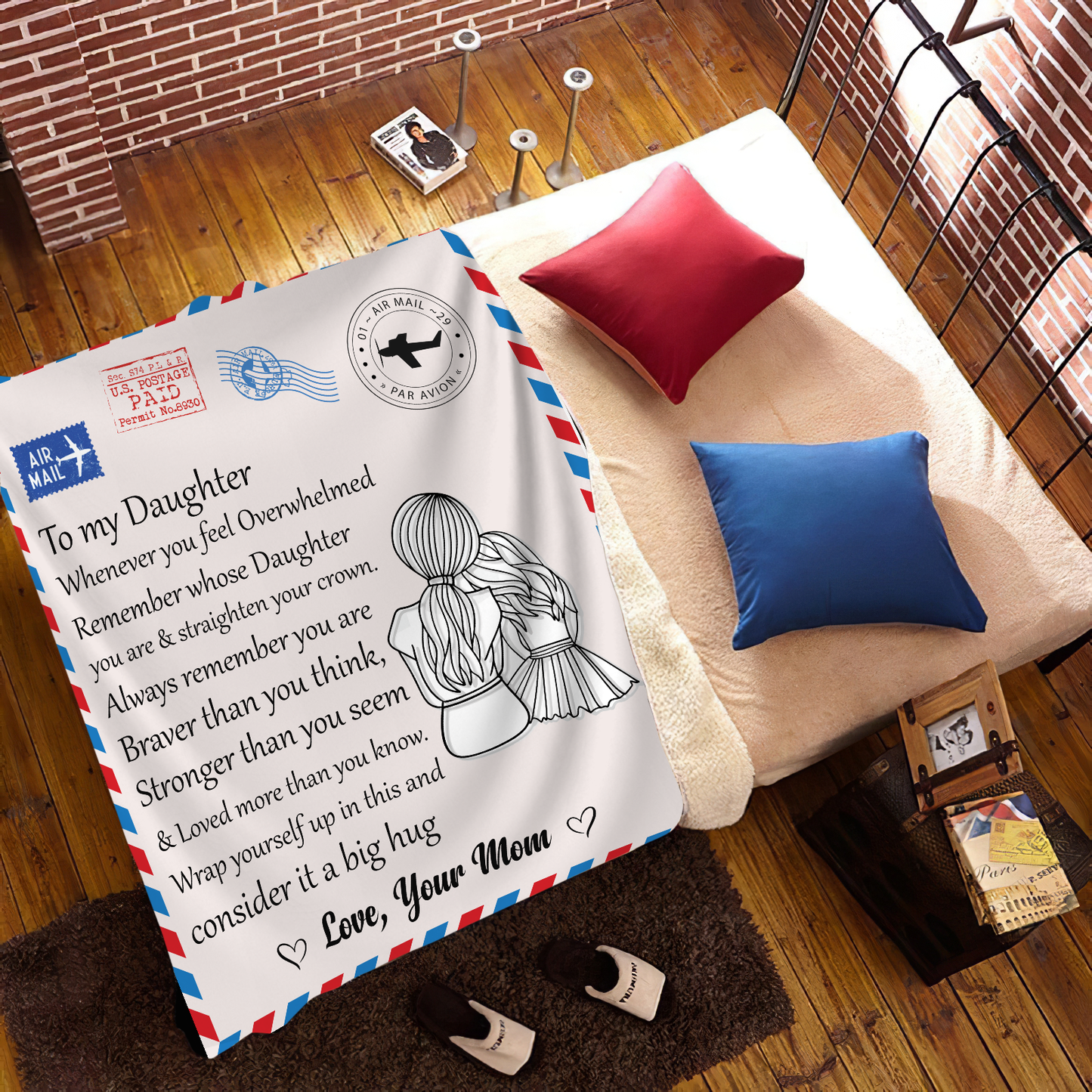 To My Daughter Postage Envelope Blanket - Kim’s Signature Beauty & Accessories    