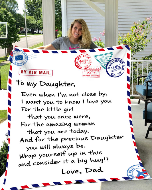 To My Daughter from Dad- Air Mail Blanket - Kim’s Signature Beauty & Accessories    