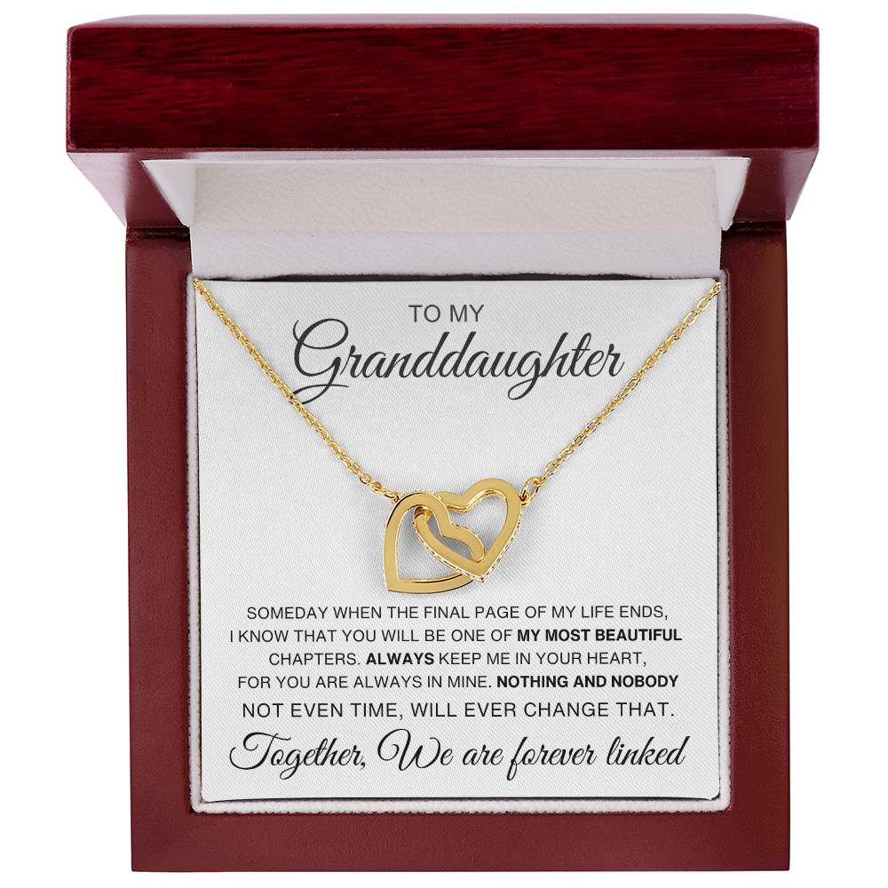 To My Granddaughter, Linked Together | Interlocking Hearts Necklace - Kim’s Signature Beauty & Accessories    