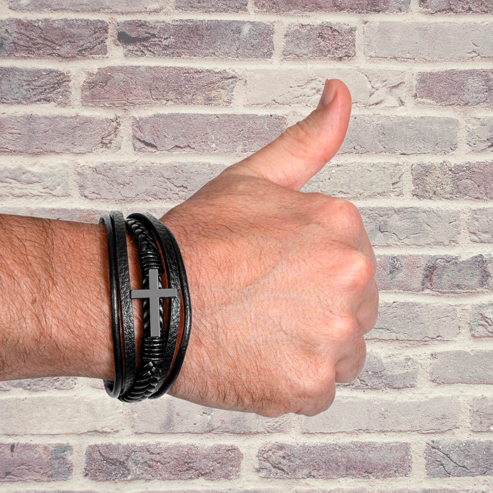 To My Husband, A Man of Integrity Cross Bracelet - Kim’s Signature Beauty & Accessories    