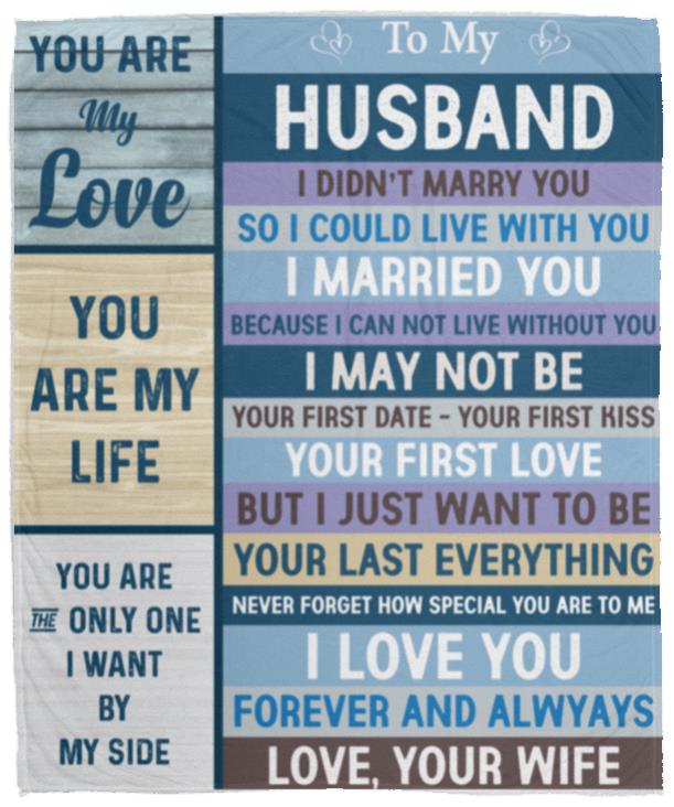 To My Husband Blanket - Kim’s Signature Beauty & Accessories    