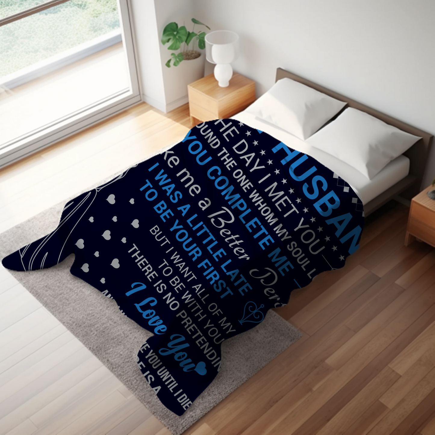 To My Husband Fleece Blanket (50x60) - Kim’s Signature Beauty & Accessories    