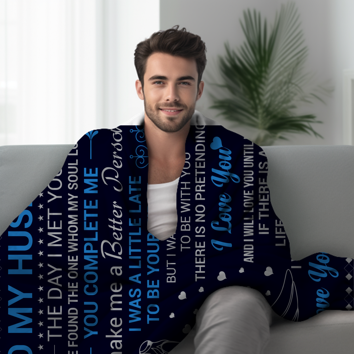 To My Husband Fleece Blanket (50x60) - Kim’s Signature Beauty & Accessories    