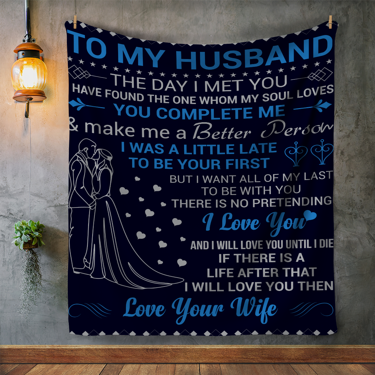To My Husband Fleece Blanket (50x60) - Kim’s Signature Beauty & Accessories    