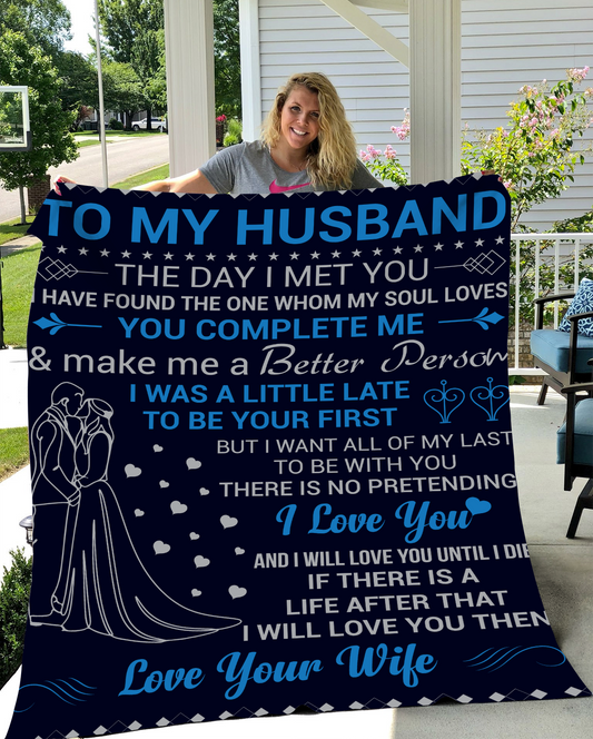 To My Husband Fleece Blanket (50x60) - Kim’s Signature Beauty & Accessories    
