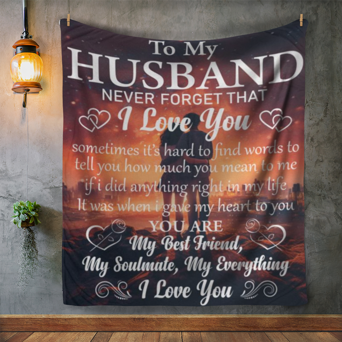 To My Husband, My Best Friend Fleece Blanket - Kim’s Signature Beauty & Accessories    