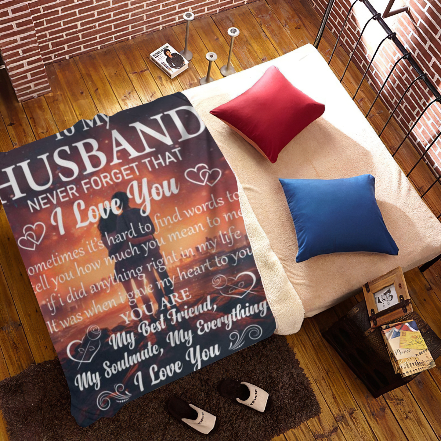To My Husband, My Best Friend Fleece Blanket - Kim’s Signature Beauty & Accessories    