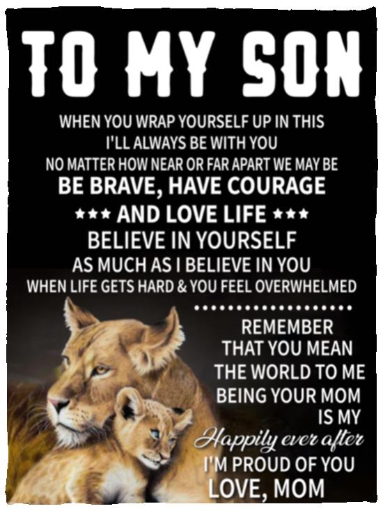To My Son Lion Blanket - Kim’s Signature Beauty & Accessories    