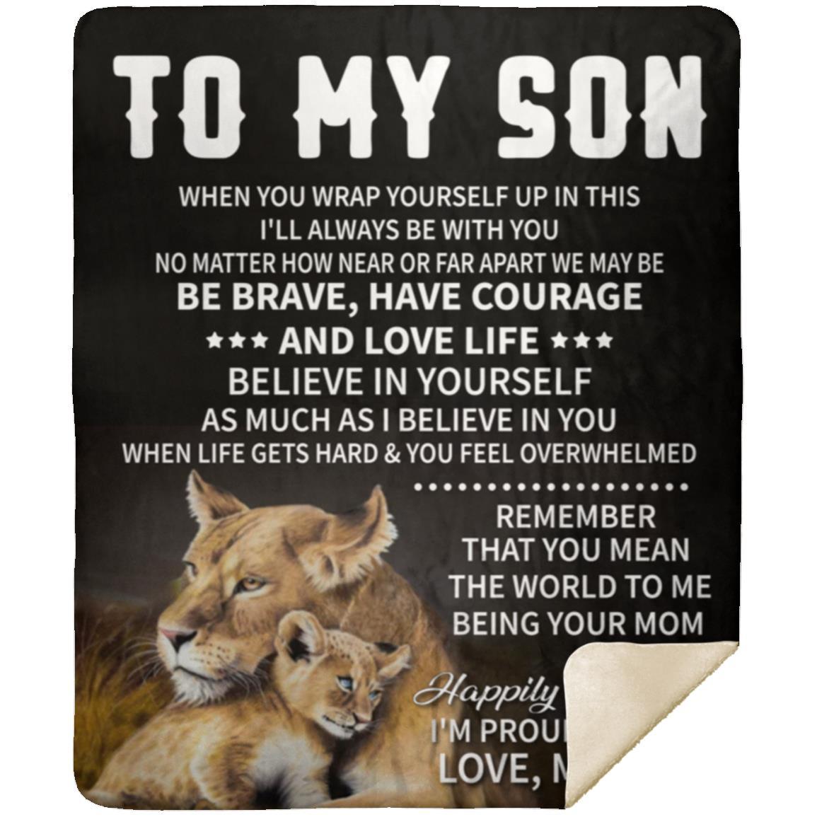 To My Son Lion Blanket - Kim’s Signature Beauty & Accessories    