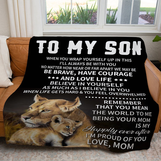 To My Son Lion Blanket - Kim’s Signature Beauty & Accessories