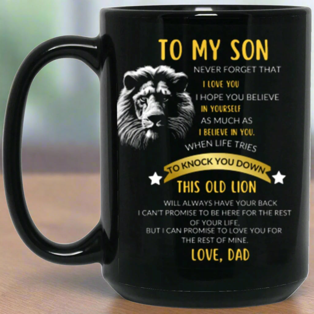 To My Son, This old lion Mug - Kim’s Signature Beauty & Accessories    
