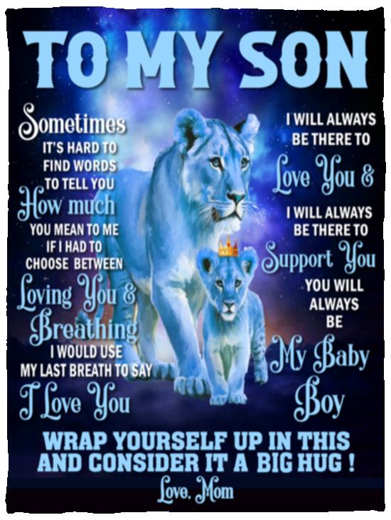 To My Son from Mom Blanket - Kim’s Signature Beauty & Accessories    