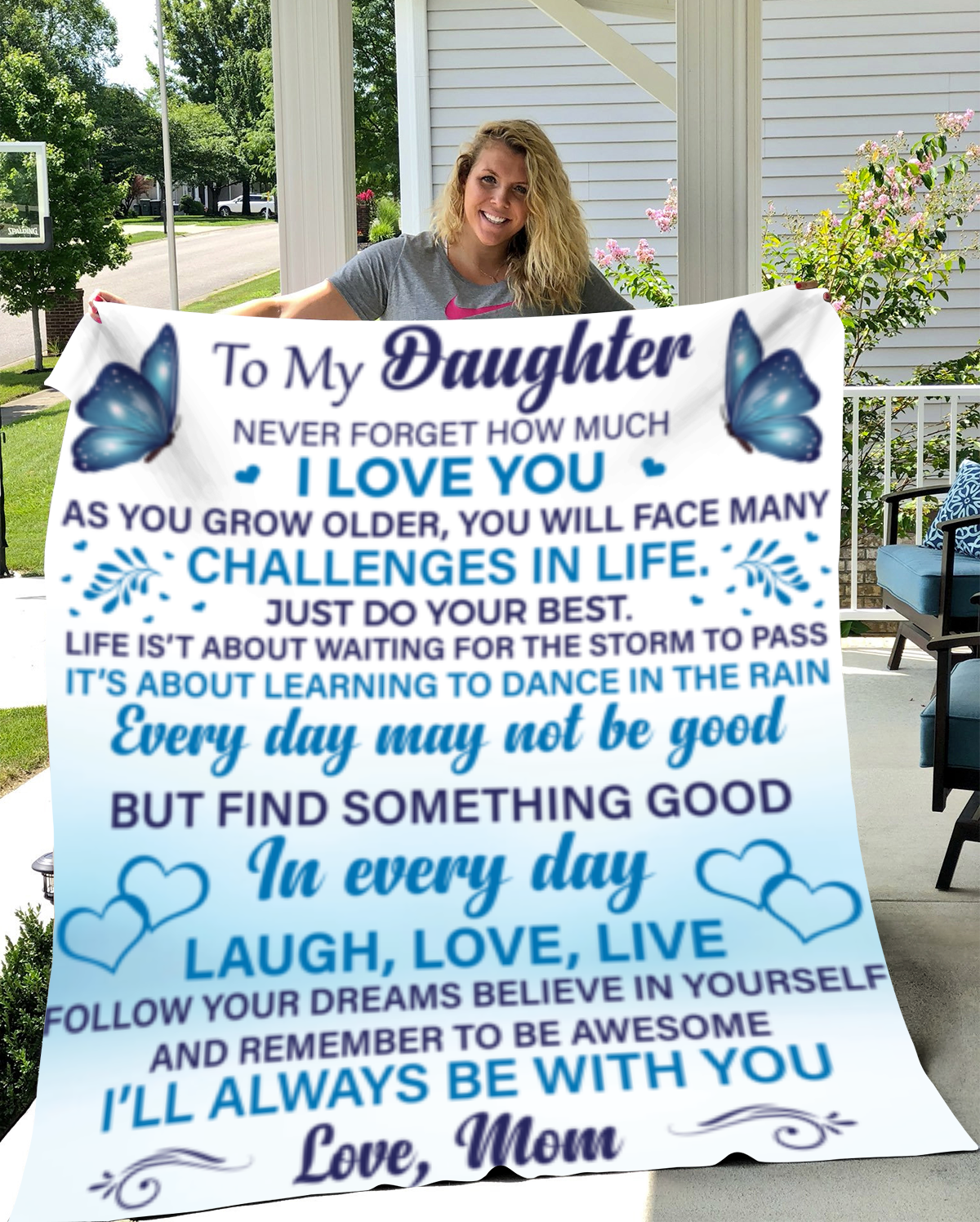 To my Daughter I Love You Blanket (50X60) - Kim’s Signature Beauty & Accessories    