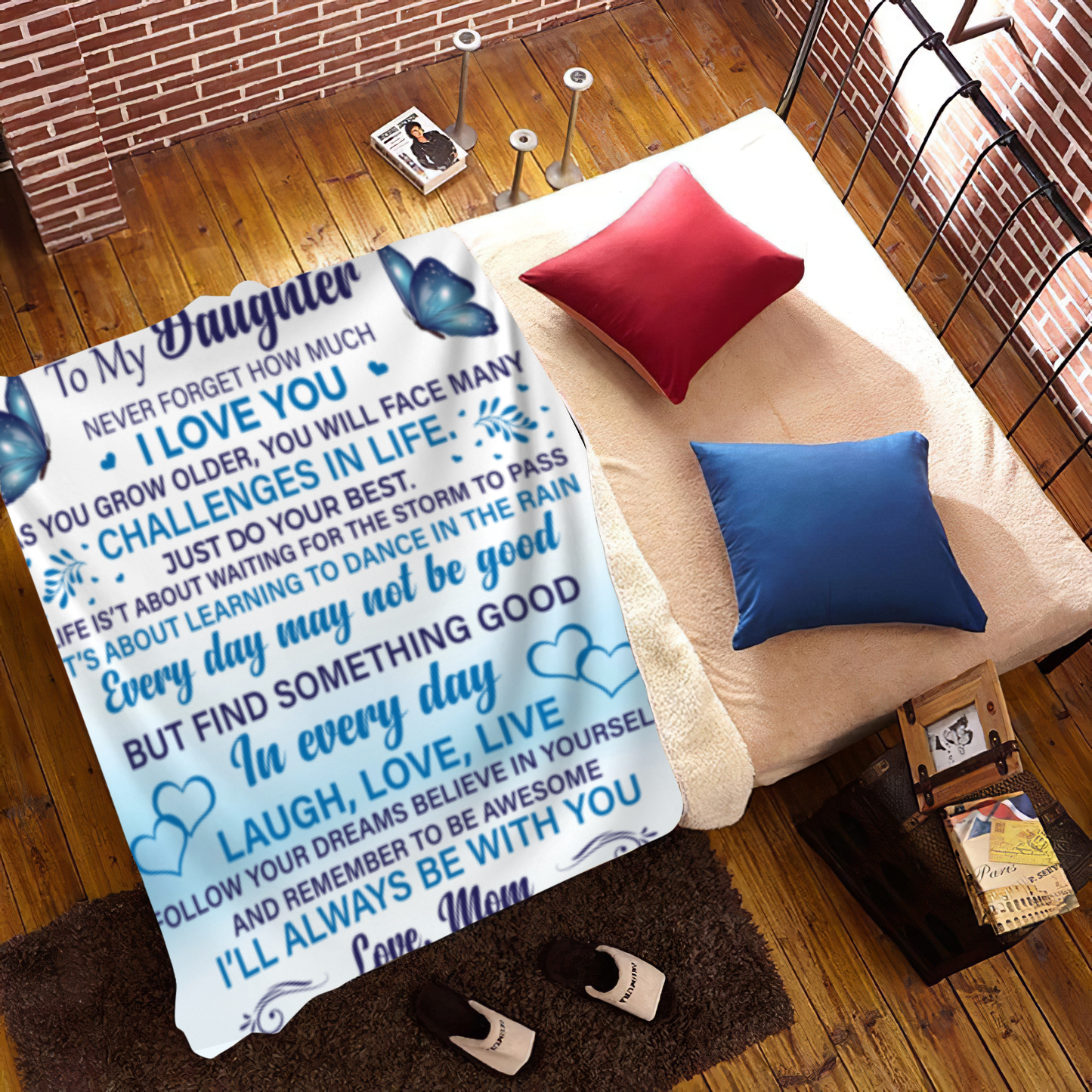 To my Daughter I Love You Blanket (50X60) - Kim’s Signature Beauty & Accessories    