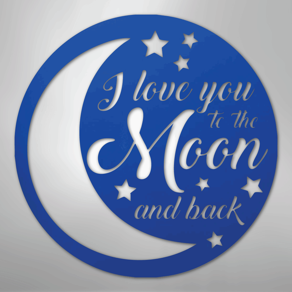 To the Moon and Back - Steel Sign - Kim’s Signature Beauty & Accessories