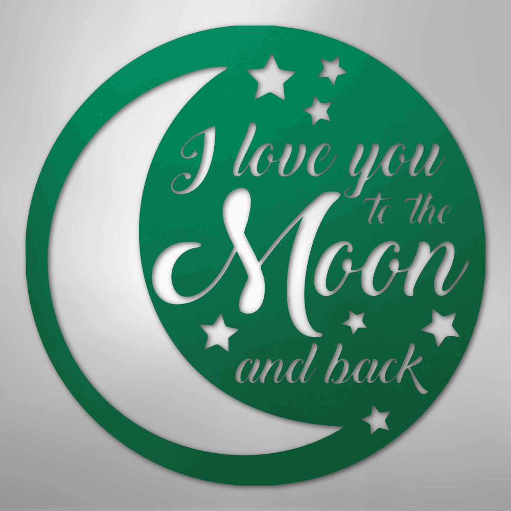 To the Moon and Back - Steel Sign - Kim’s Signature Beauty & Accessories