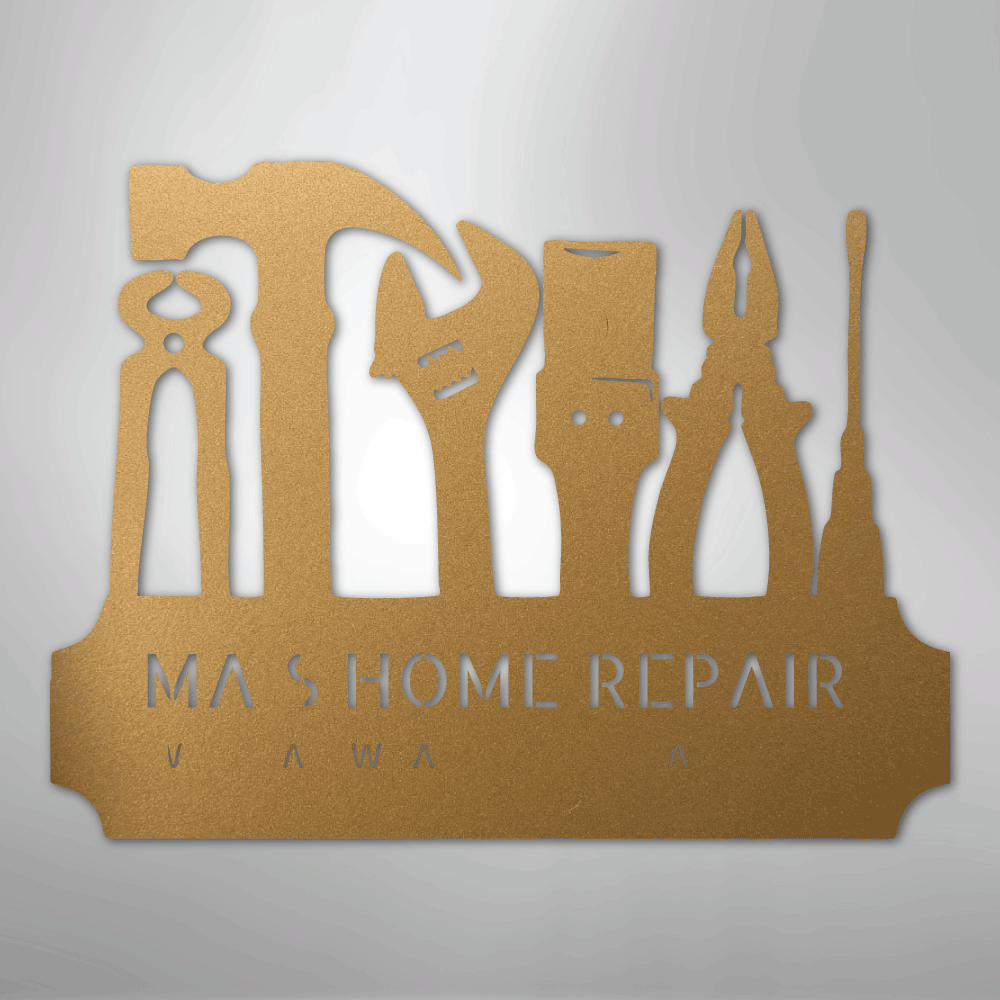 Tool Time Monogram - Steel Sign - Kim’s Signature Beauty & Accessories