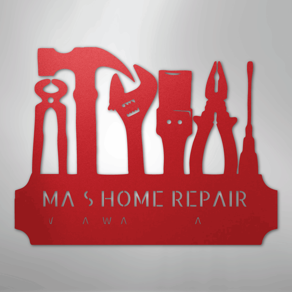 Tool Time Monogram - Steel Sign - Kim’s Signature Beauty & Accessories