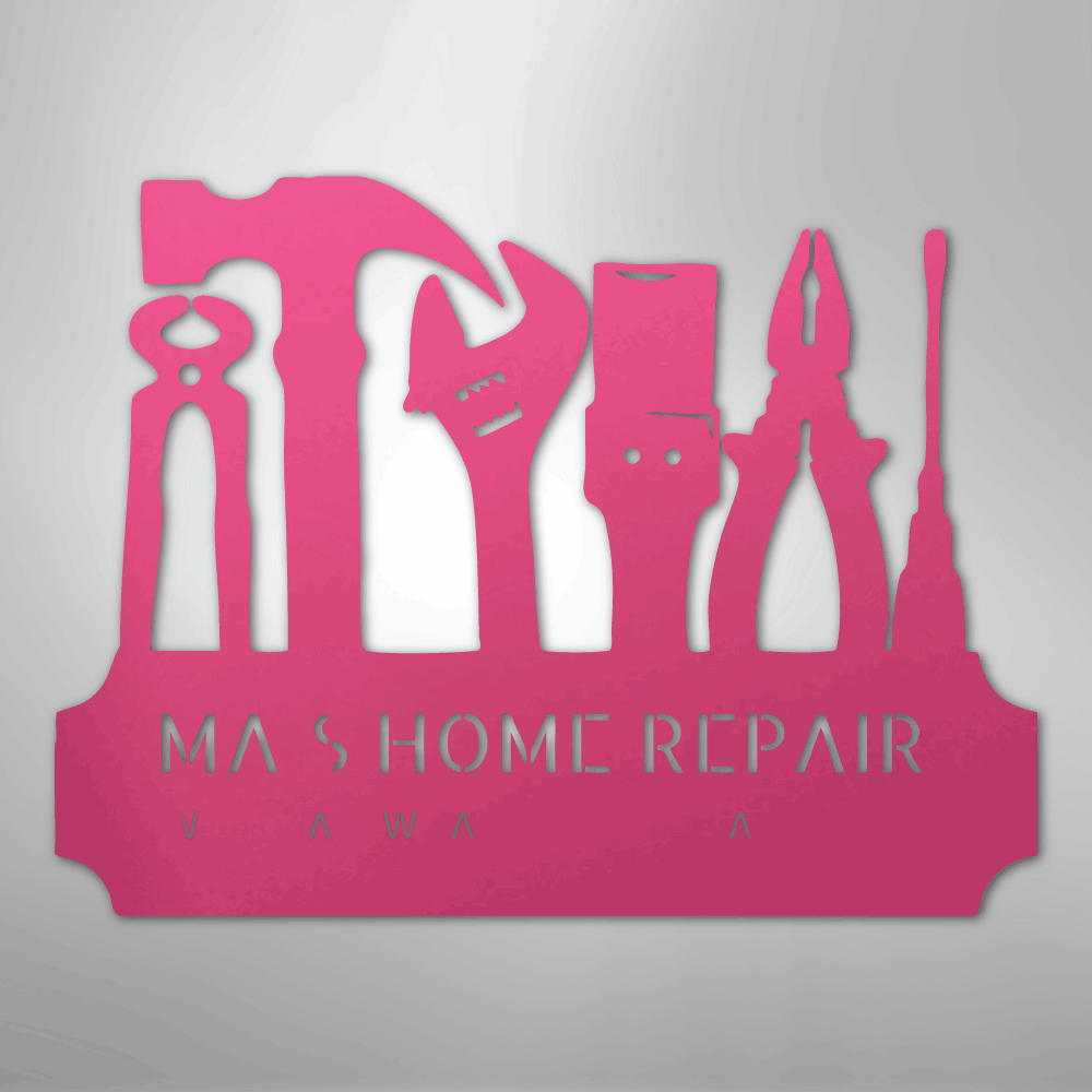 Tool Time Monogram - Steel Sign - Kim’s Signature Beauty & Accessories