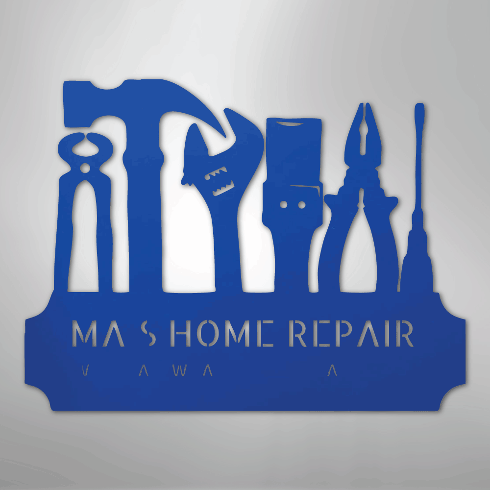 Tool Time Monogram - Steel Sign - Kim’s Signature Beauty & Accessories