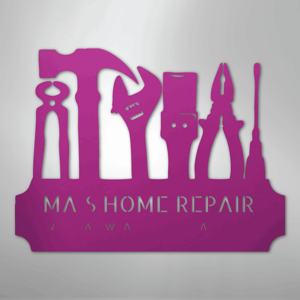 Tool Time Monogram - Steel Sign - Kim’s Signature Beauty & Accessories
