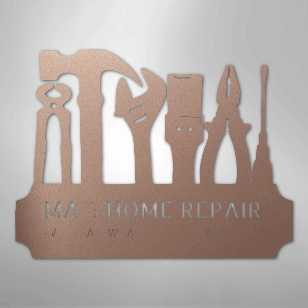 Tool Time Monogram - Steel Sign - Kim’s Signature Beauty & Accessories