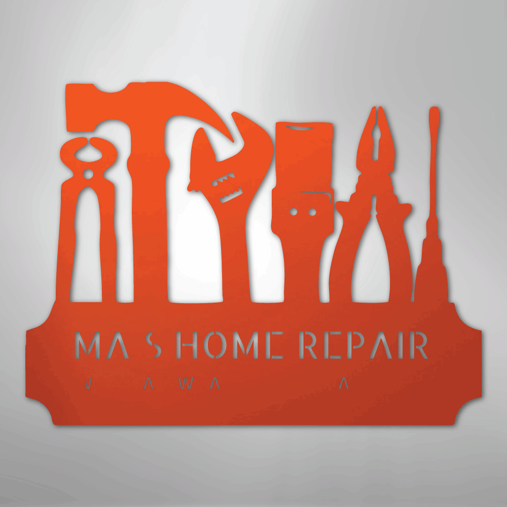 Tool Time Monogram - Steel Sign - Kim’s Signature Beauty & Accessories