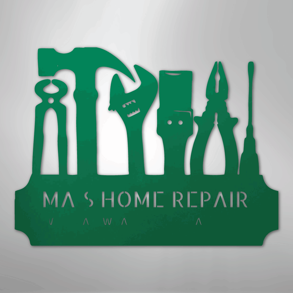 Tool Time Monogram - Steel Sign - Kim’s Signature Beauty & Accessories
