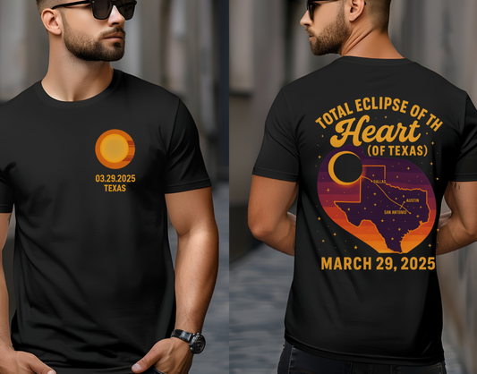 Total Eclipse of the Heart  Texas 2025 Unisex T-Shirt - Kim’s Signature Beauty & Accessories    