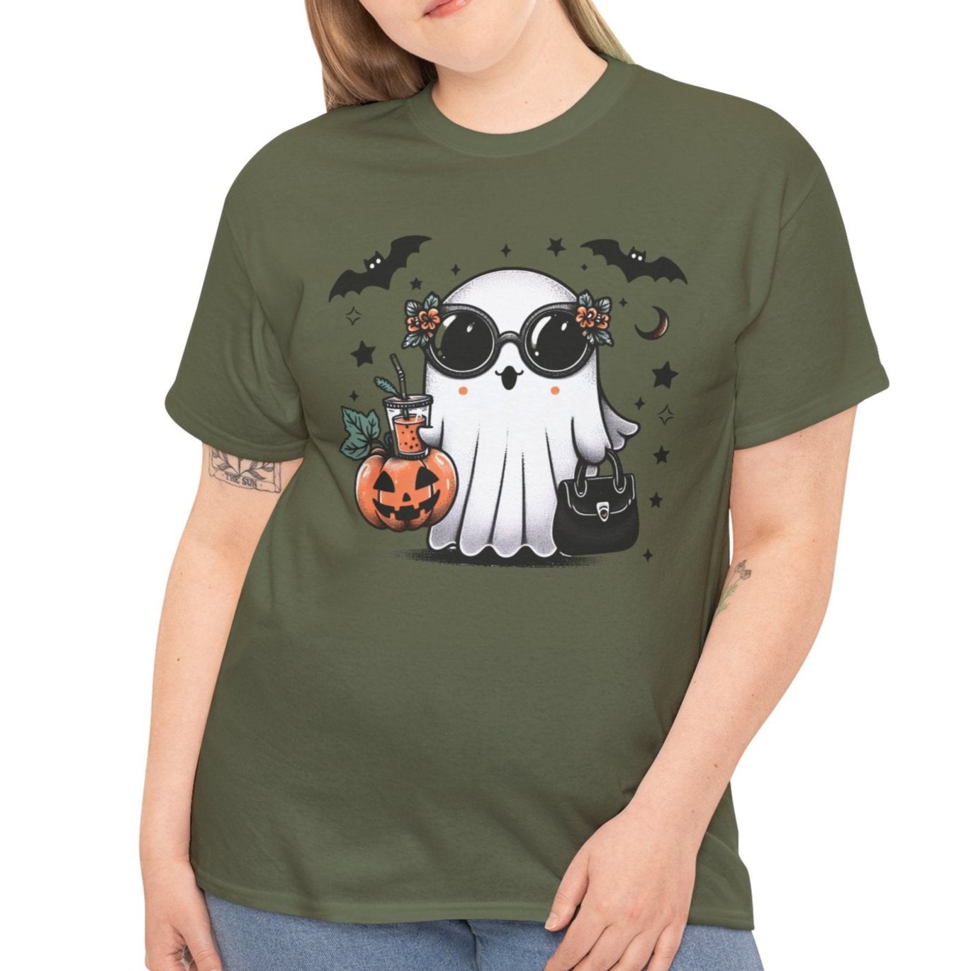 Trick-or-Treat Ghost Tee - Kim’s Signature Beauty & Accessories    