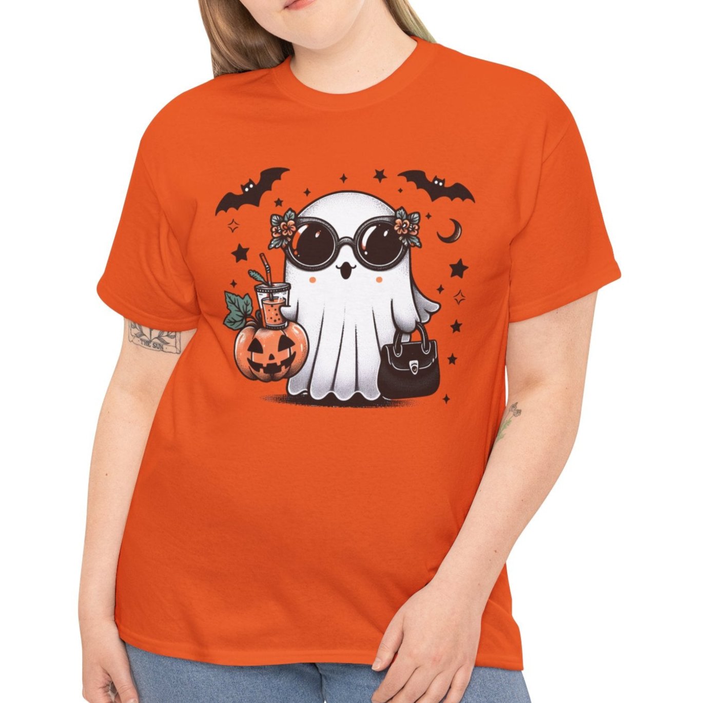 Trick-or-Treat Ghost Tee - Kim’s Signature Beauty & Accessories    