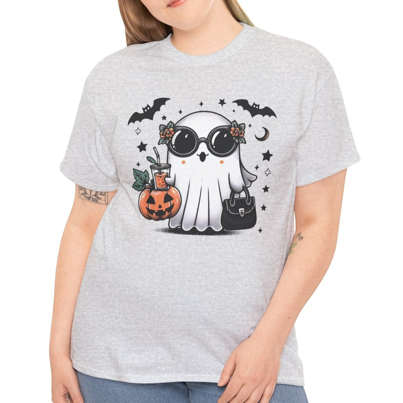 Trick-or-Treat Ghost Tee - Kim’s Signature Beauty & Accessories    