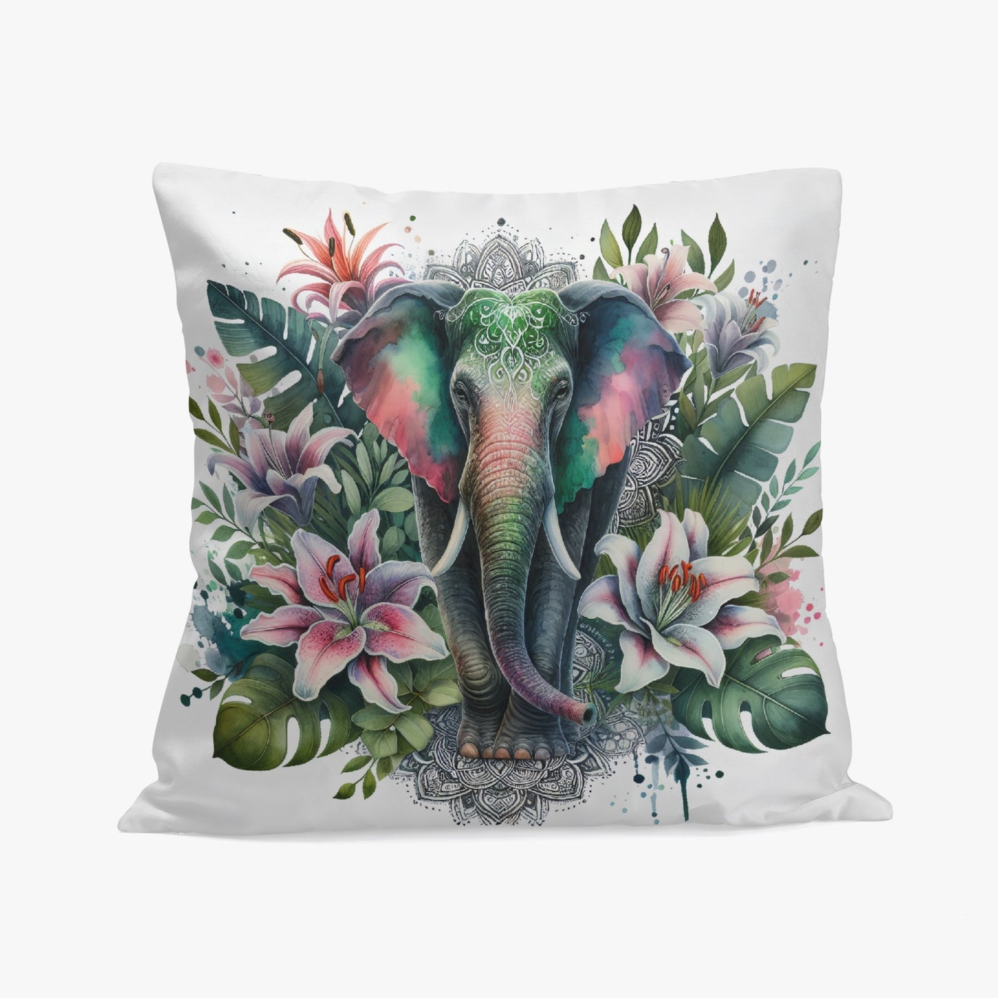 Tropical Elephant Paradise Pillow Cover - Kim’s Signature Beauty & Accessories    
