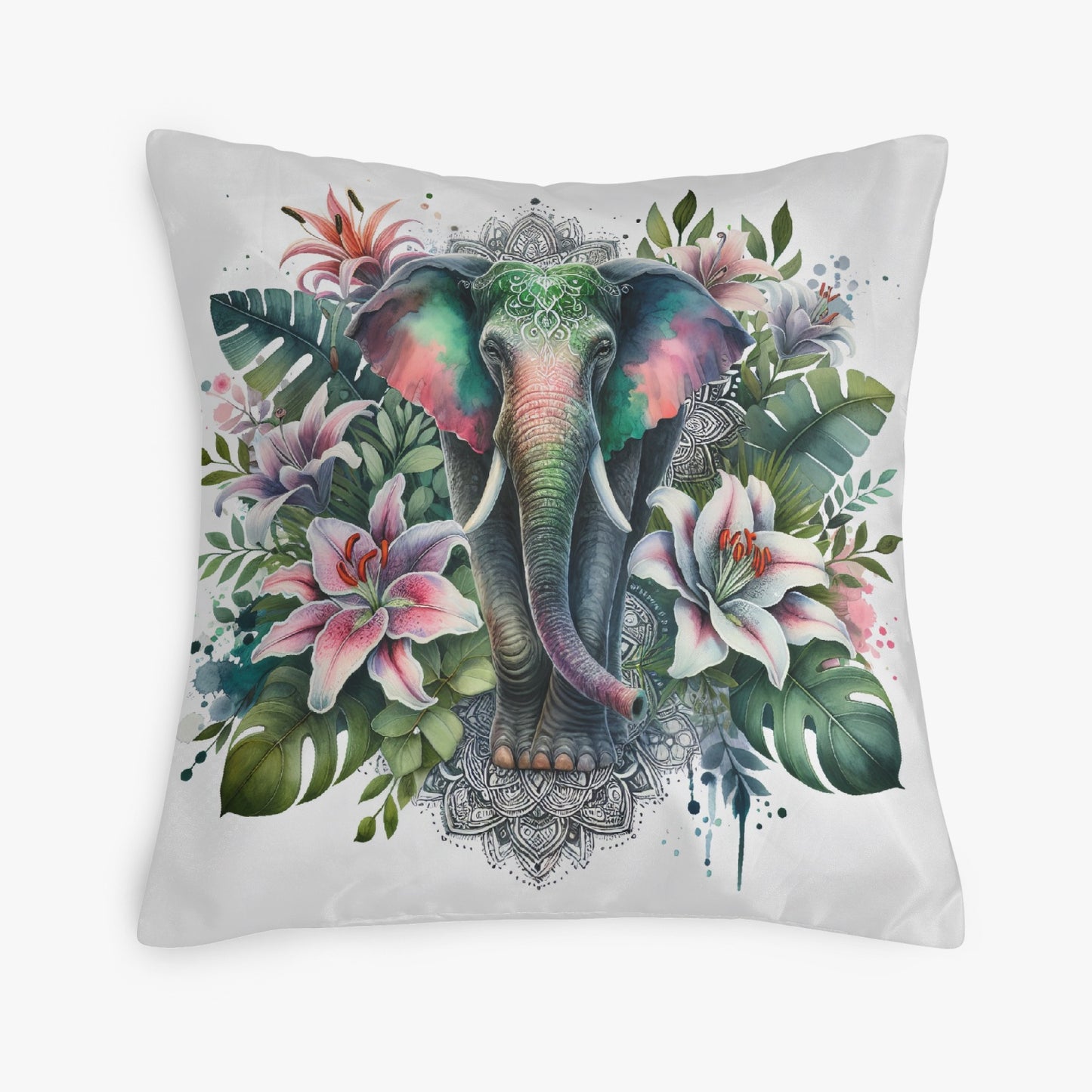 Tropical Elephant Paradise Pillow Cover - Kim’s Signature Beauty & Accessories    