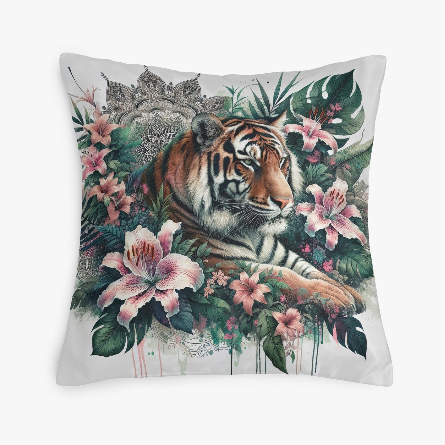 Tropical Tiger Oasis Pillow Cover - Kim’s Signature Beauty & Accessories    